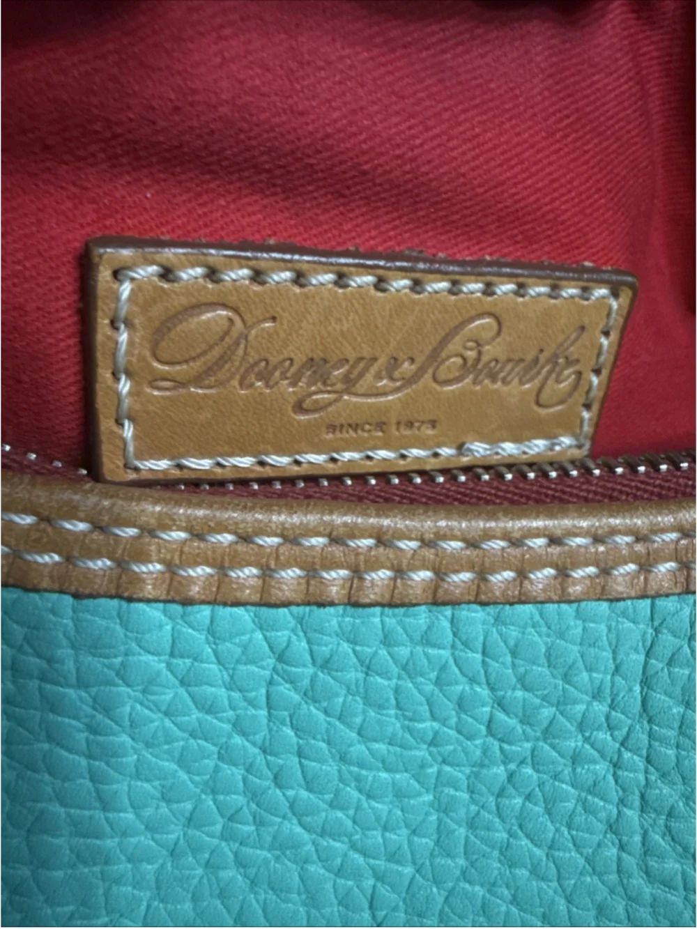 Dooney & Bourke Pebble Grain Paige Sac Hobo Bag in Carribean Green